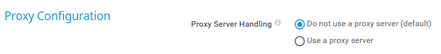 Proxy Configuration